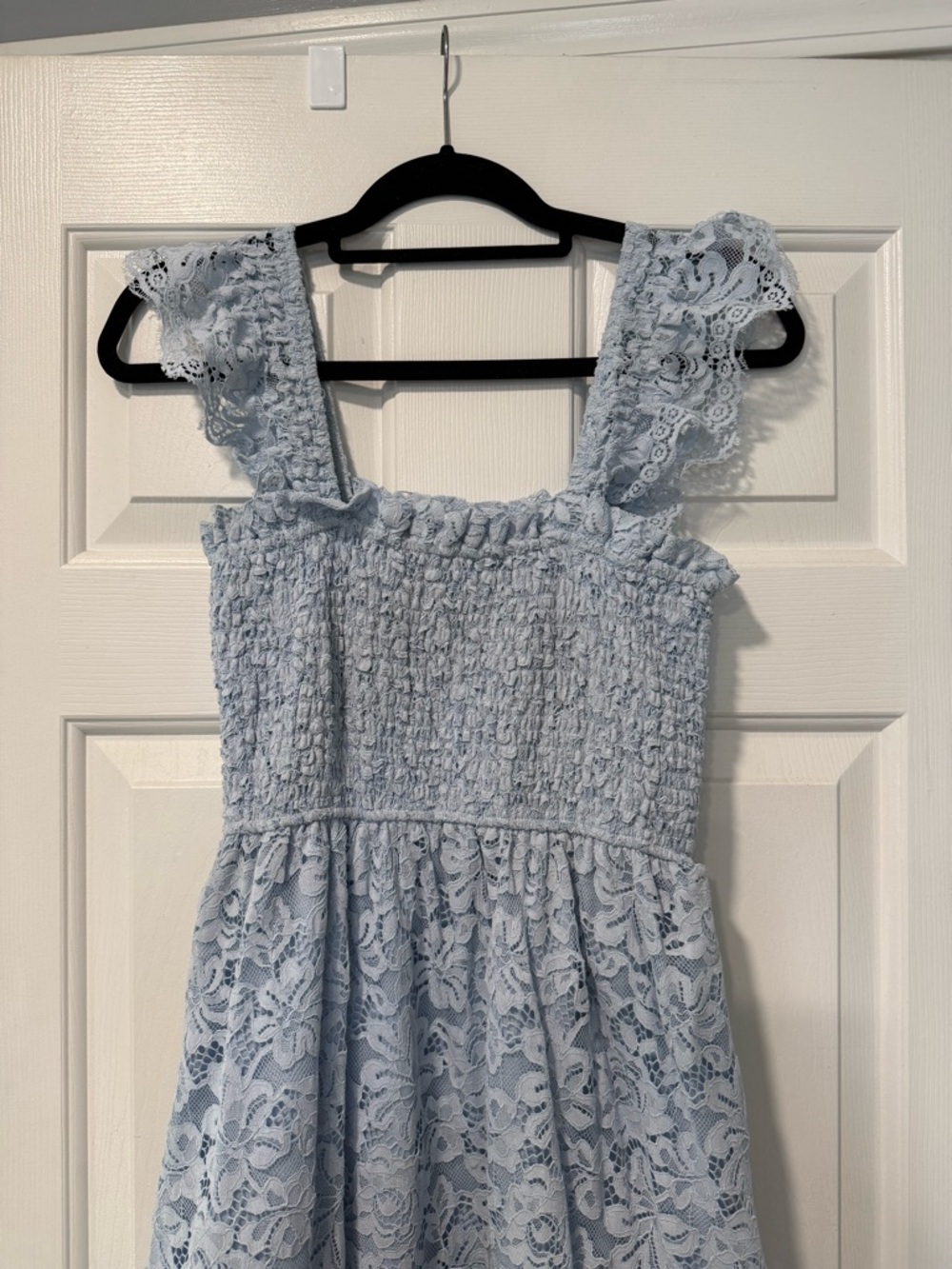Altar’d State Light Blue Lace Smocked Nap Dress Size xs